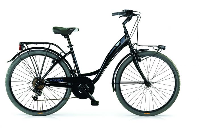 Buitenboordmotor Monnik Riet Meisjesfiets AGORA 26 inch zwart 6 versnellingen